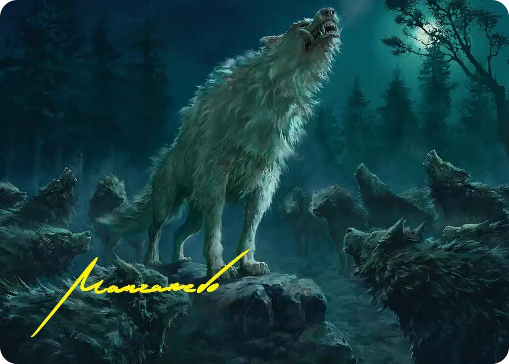 Reverent Howl Art Card (Gold-Stamped Signature) [The Hobbit Art Series] | Card Citadel