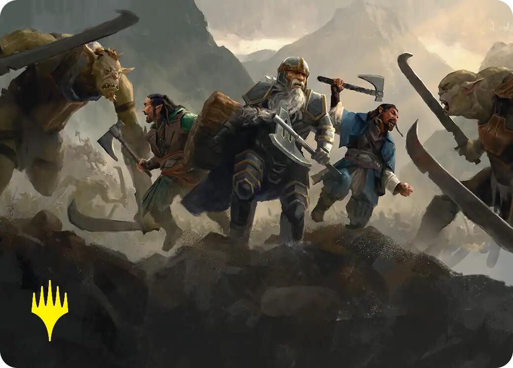 Struggle of Howling Steel Art Card (Gold-Stamped) [The Hobbit Art Series] | Card Citadel