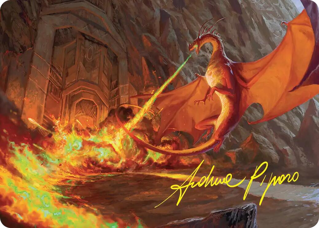 Smaug's Fury Art Card (Gold-Stamped Signature) [The Hobbit Art Series] | Card Citadel