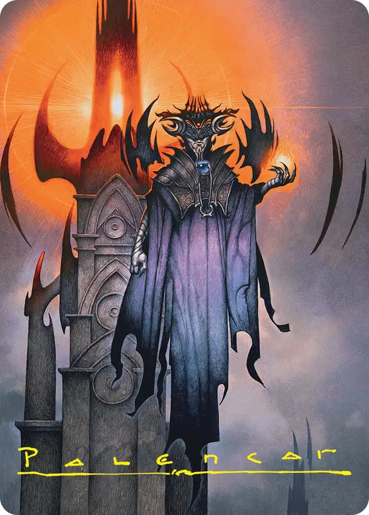Sauron, the Lidless Eye Art Card (Gold-Stamped Signature) [The Hobbit Art Series] | Card Citadel