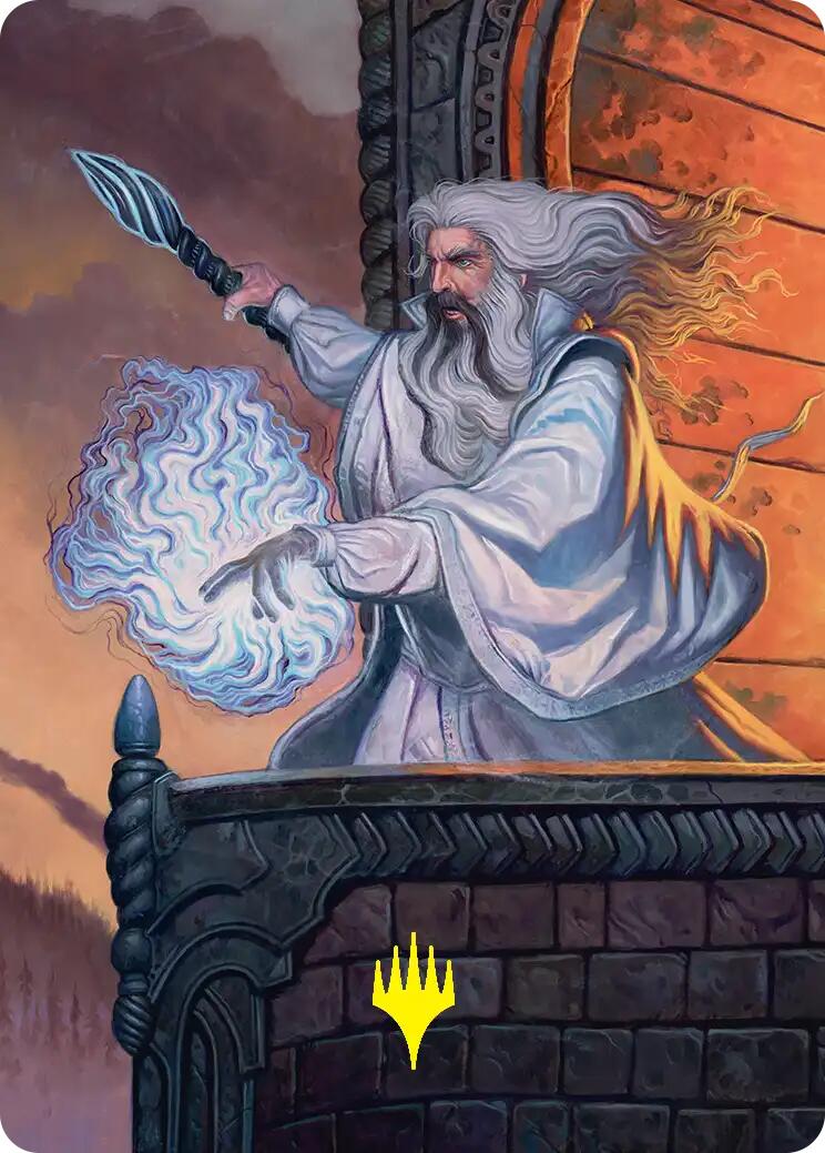 Saruman of Many Colors Art Card (Gold-Stamped) [The Hobbit Art Series] | Card Citadel