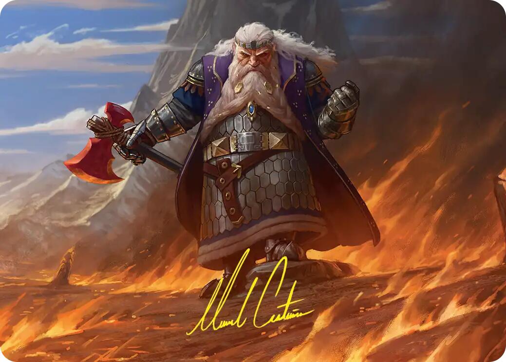 Dain of the Ancient Halls Art Card (Gold-Stamped Signature) [The Hobbit Art Series] | Card Citadel
