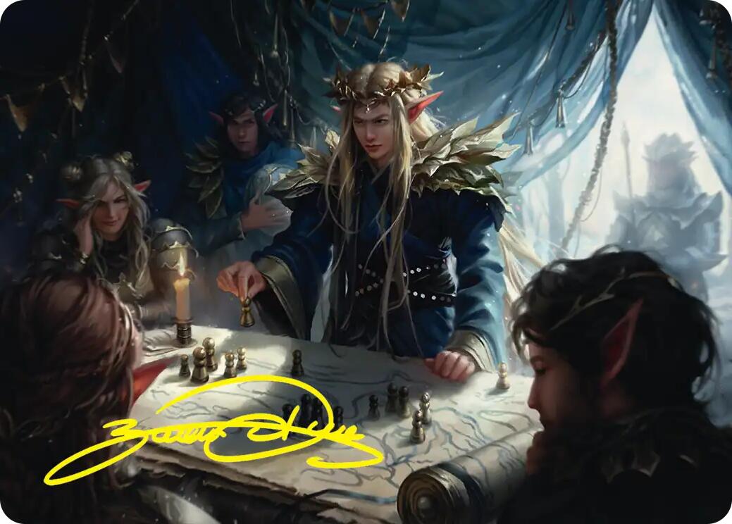 Thranduil the Strategist Art Card (Gold-Stamped Signature) [The Hobbit Art Series] | Card Citadel