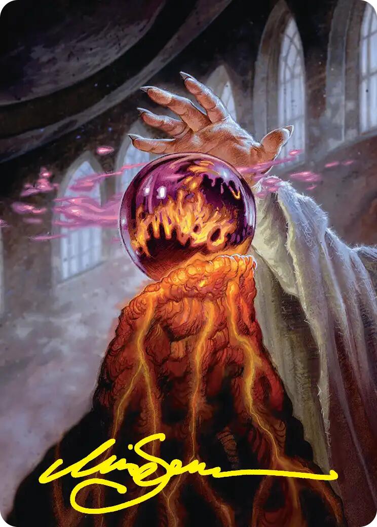Palantir of Orthanc Art Card (Gold-Stamped Signature) [The Hobbit Art Series] | Card Citadel
