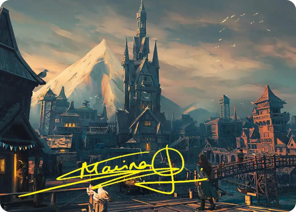 Lake-town Art Card (Gold-Stamped Signature) [The Hobbit Art Series] | Card Citadel