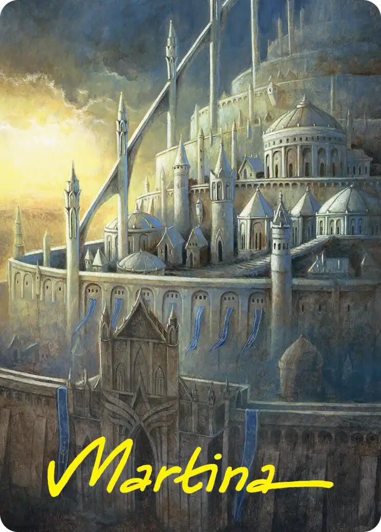 Minas Tirith Art Card (Gold-Stamped Signature) [The Hobbit Art Series] | Card Citadel