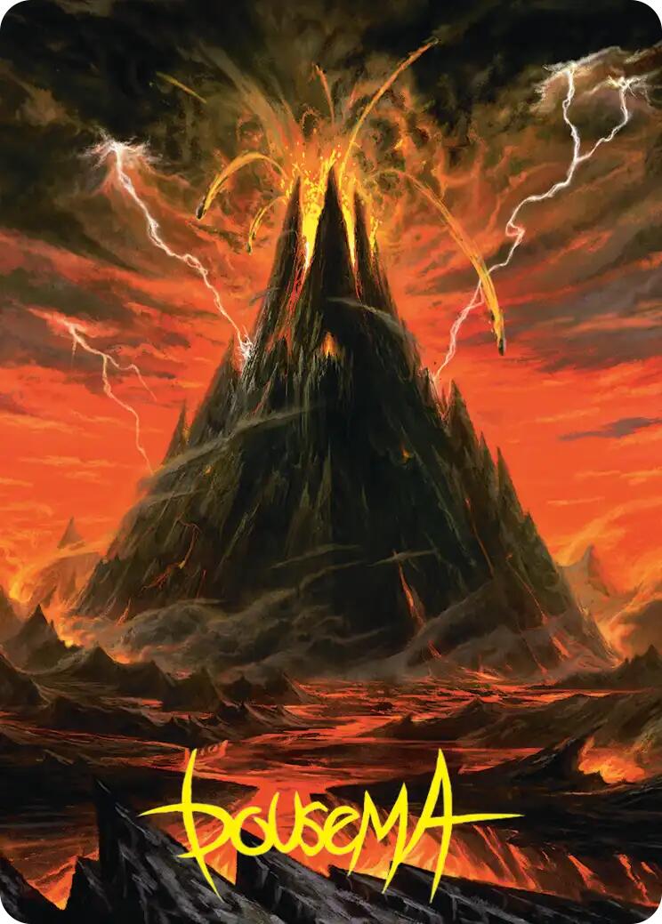 Mount Doom Art Card (Gold-Stamped Signature) [The Hobbit Art Series] | Card Citadel