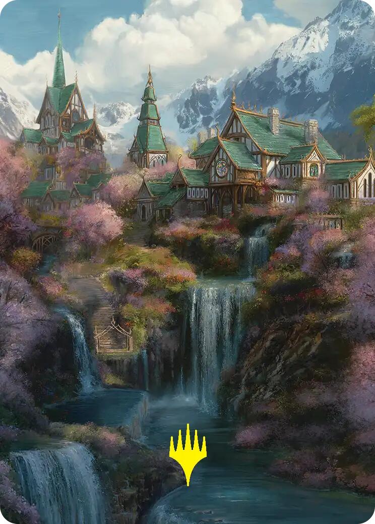 Rivendell Art Card (Gold-Stamped) [The Hobbit Art Series] | Card Citadel