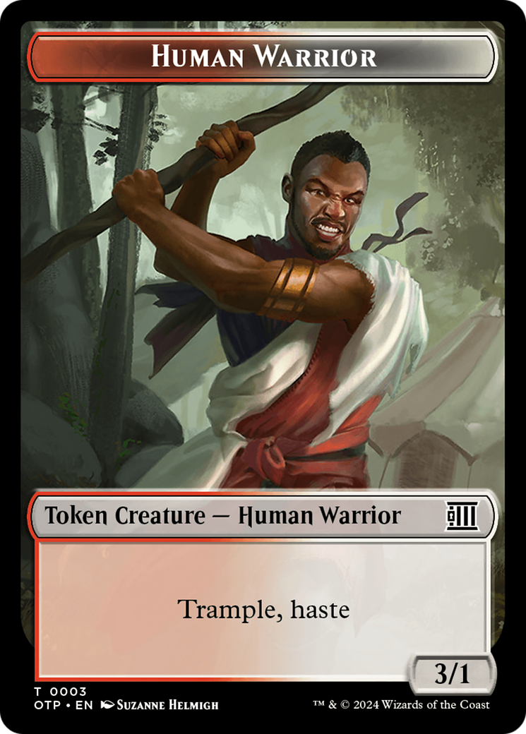 Human Warrior Token [Outlaws of Thunder Junction: Breaking News Tokens] | Card Citadel