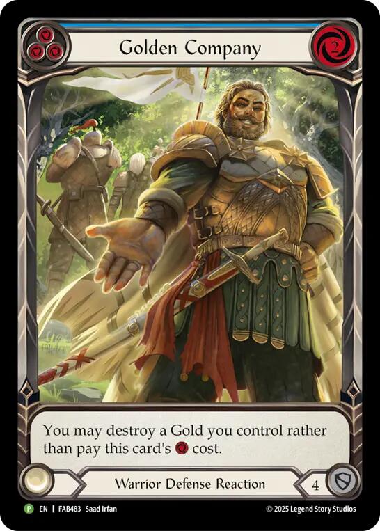 Golden Company (Blue) [FAB483] (Promo)  Rainbow Foil | Card Citadel