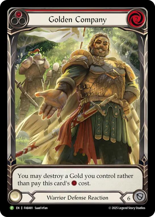 Golden Company (Red) [FAB481] (Promo)  Rainbow Foil | Card Citadel