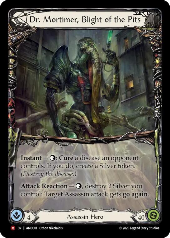 Dr. Mortimer, Blight of the Pits [AMO001] (Armory Deck: Dr. Mortimer, Blight of the Pits)  Rainbow Foil | Card Citadel