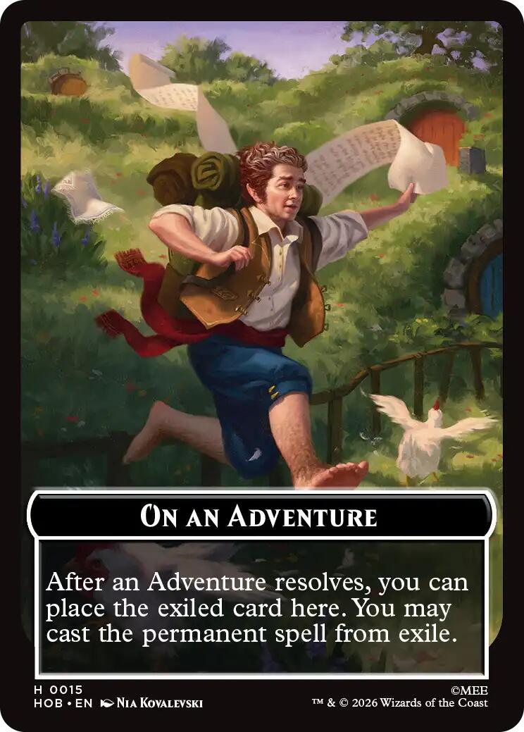 On an Adventure // Enduring Story Double Sided Token [The Hobbit Tokens] | Card Citadel