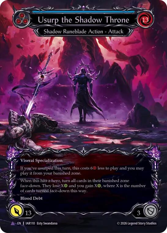 Usurp the Shadow Throne (Blue) (Marvel) [IAR110] (Usurp the Shadow Throne)  Cold Foil | Card Citadel