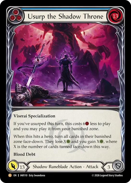 Usurp the Shadow Throne (Blue) [IAR110] (Usurp the Shadow Throne)  Rainbow Foil | Card Citadel