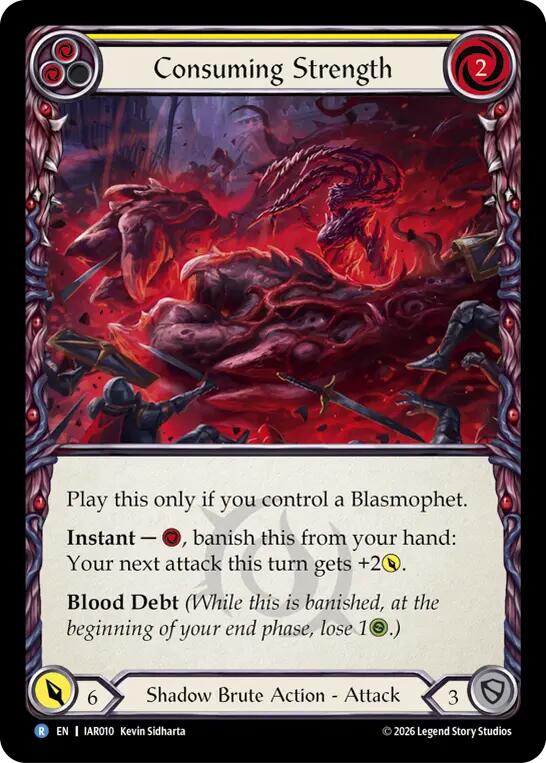 Consuming Strength (Yellow) [IAR010] (Usurp the Shadow Throne) | Card Citadel