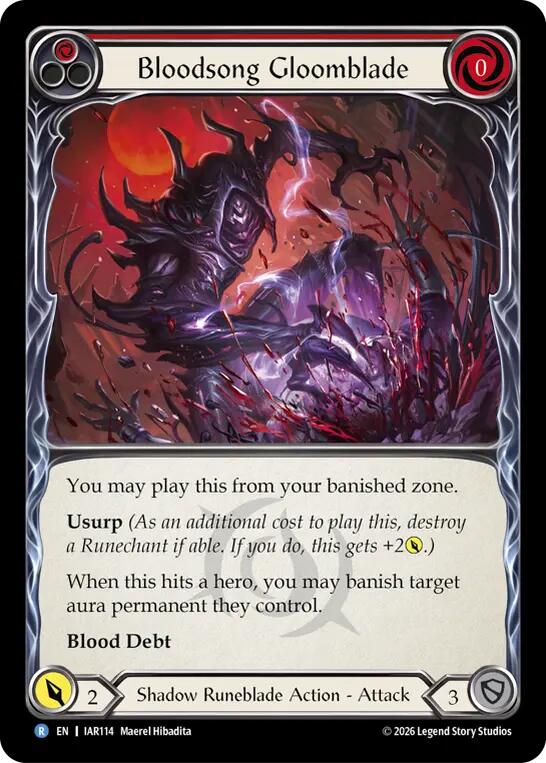 Bloodsong Gloomblade (Red) [IAR114] (Usurp the Shadow Throne) | Card Citadel