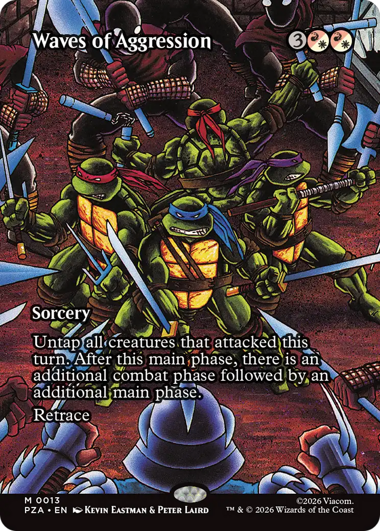 Waves of Aggression (Borderless) [Teenage Mutant Ninja Turtles Eternal-Legal] | Card Citadel