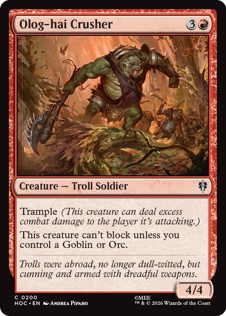 Olog-hai Crusher [The Hobbit: Eternal-Legal] | Card Citadel