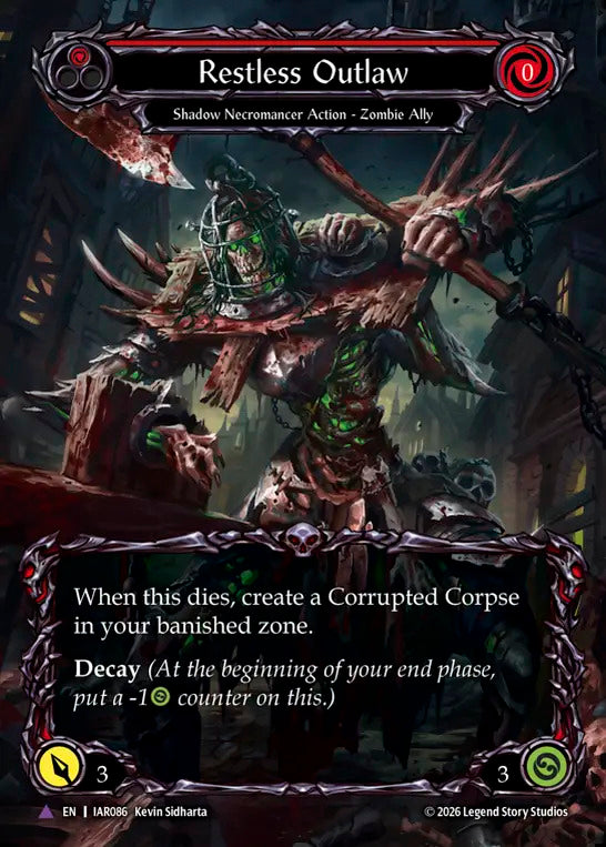 Restless Outlaw (Red) (Marvel) [IAR086] (Usurp the Shadow Throne)  Cold Foil | Card Citadel