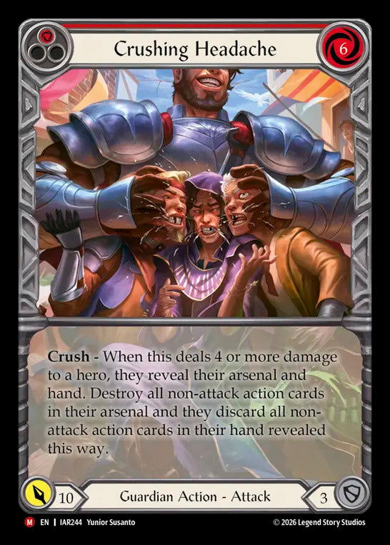 Crushing Headache (Red) (Extended Art) [IAR244] (Usurp the Shadow Throne)  Rainbow Foil | Card Citadel
