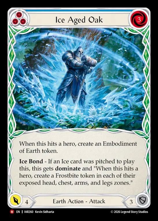 Ice Aged Oak (Blue) [IAR260] (Usurp the Shadow Throne)  Rainbow Foil | Card Citadel
