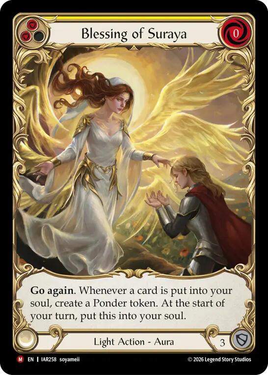 Blessing of Suraya (Yellow) (Extended Art) [IAR258] (Usurp the Shadow Throne)  Cold Foil | Card Citadel