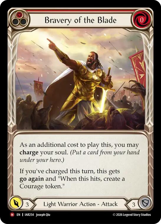 Bravery of the Blade (Yellow) [IAR254] (Usurp the Shadow Throne) | Card Citadel