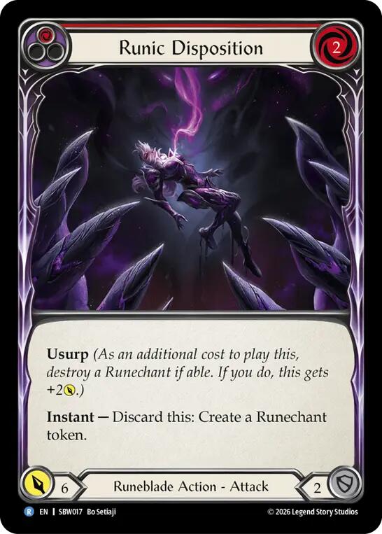 Runic Disposition (Red) [SBW017] (Silver Age: Usurp the Shadow Throne) | Card Citadel