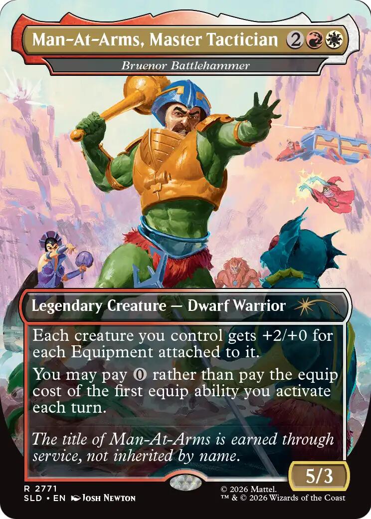 Man-At-Arms, Master Tactician - Bruenor Battlehammer [Secret Lair Drop Series] | Card Citadel