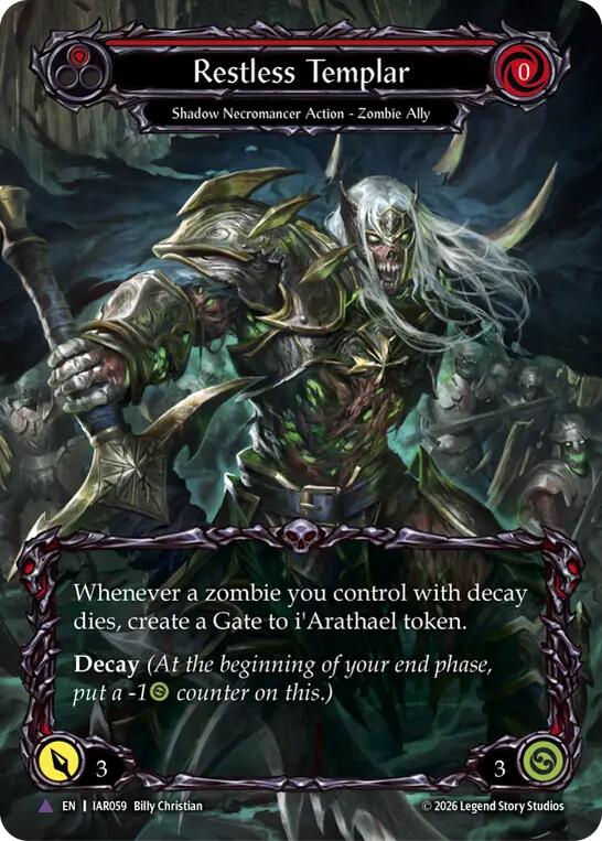 Restless Templar (Red) (Marvel) [IAR059] (Usurp the Shadow Throne)  Cold Foil | Card Citadel