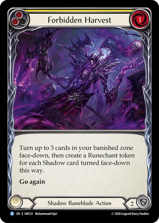 Forbidden Harvest (Yellow) [IAR121] (Usurp the Shadow Throne) | Card Citadel
