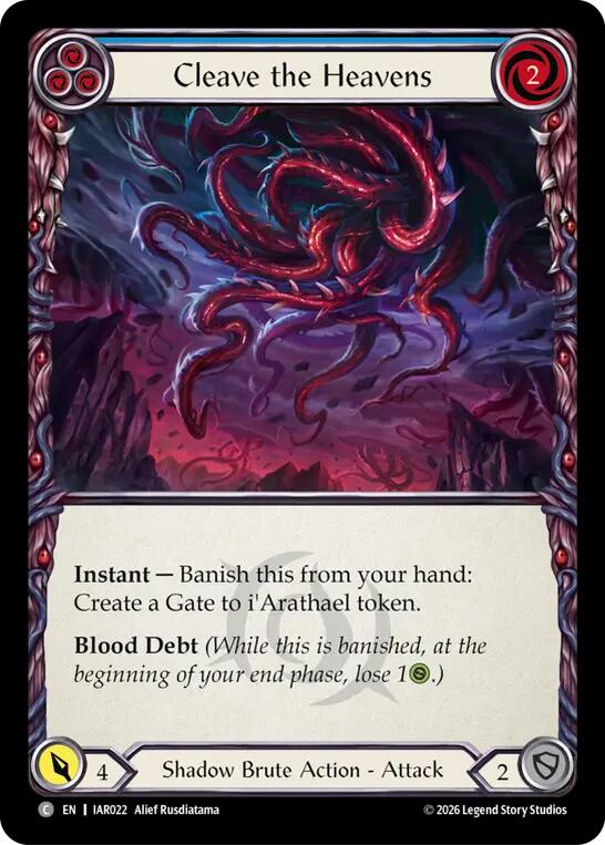 Cleave the Heavens (Blue) [IAR022] (Usurp the Shadow Throne)  Rainbow Foil | Card Citadel