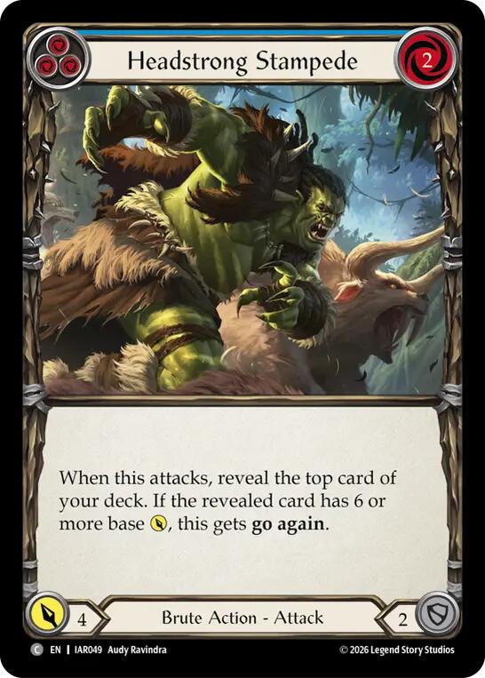 Headstrong Stampede (Blue) [IAR049] (Usurp the Shadow Throne) | Card Citadel