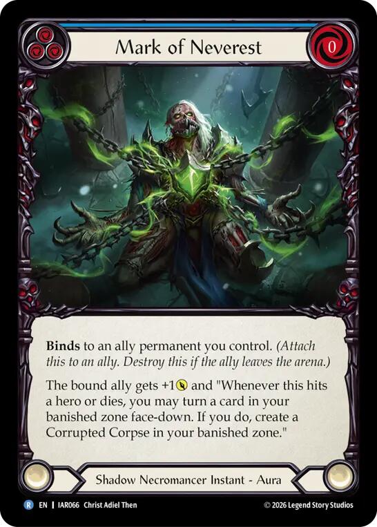 Mark of Neverest (Blue) [IAR066] (Usurp the Shadow Throne)  Rainbow Foil | Card Citadel