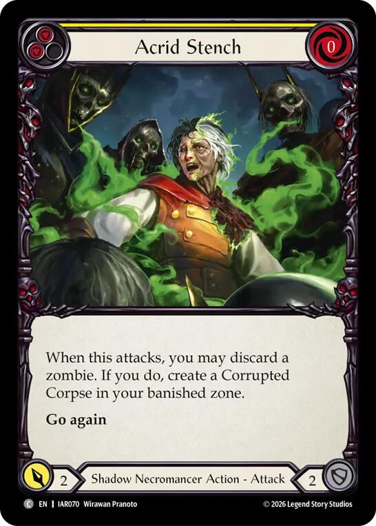 Acrid Stench (Yellow) [IAR070] (Usurp the Shadow Throne)  Rainbow Foil | Card Citadel