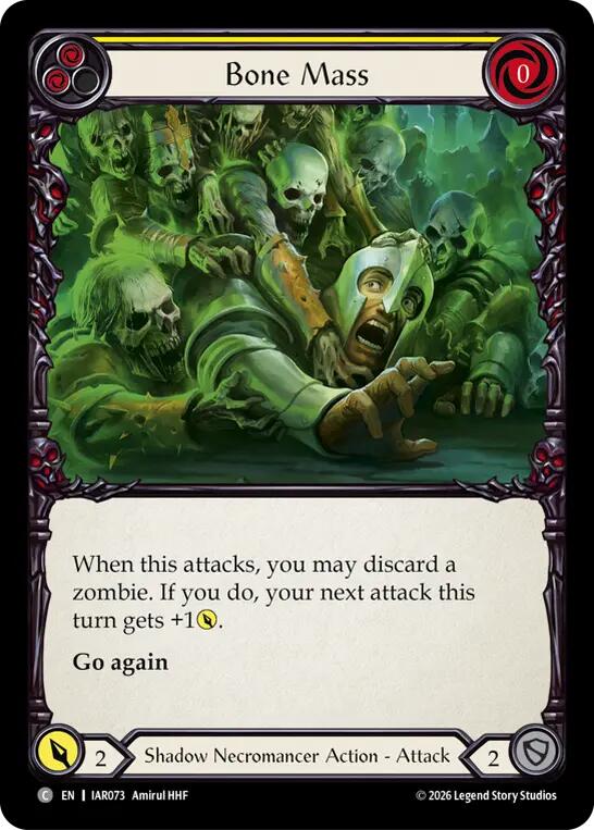 Bone Mass (Yellow) [IAR073] (Usurp the Shadow Throne)  Rainbow Foil | Card Citadel