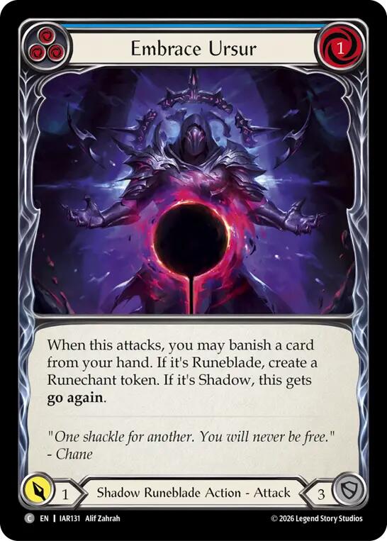 Embrace Ursur (Blue) [IAR131] (Usurp the Shadow Throne) | Card Citadel