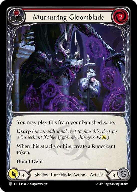 Murmuring Gloomblade (Red) [IAR132] (Usurp the Shadow Throne) | Card Citadel