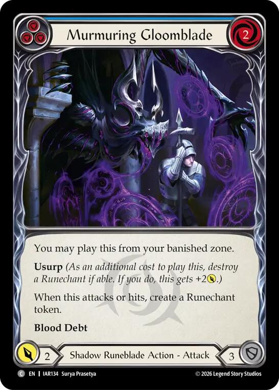 Murmuring Gloomblade (Blue) [IAR134] (Usurp the Shadow Throne) | Card Citadel