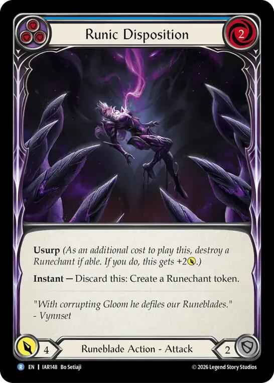 Runic Disposition (Blue) [IAR148] (Usurp the Shadow Throne)  Rainbow Foil | Card Citadel