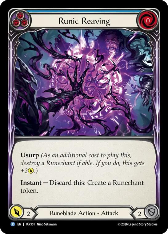 Runic Reaving (Blue) [IAR151] (Usurp the Shadow Throne)  Rainbow Foil | Card Citadel