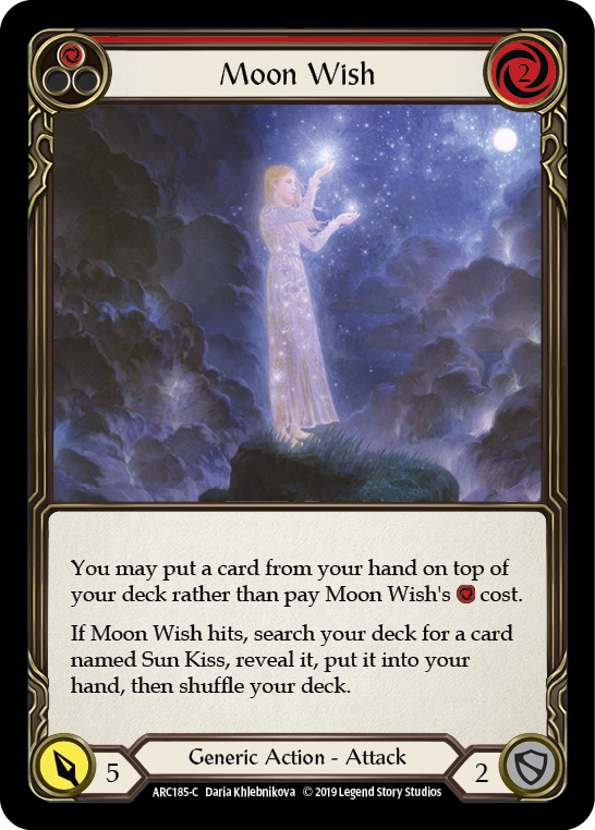 Moon Wish (Red) [ARC185-C] (Arcane Rising)  1st Edition Rainbow Foil | Card Citadel