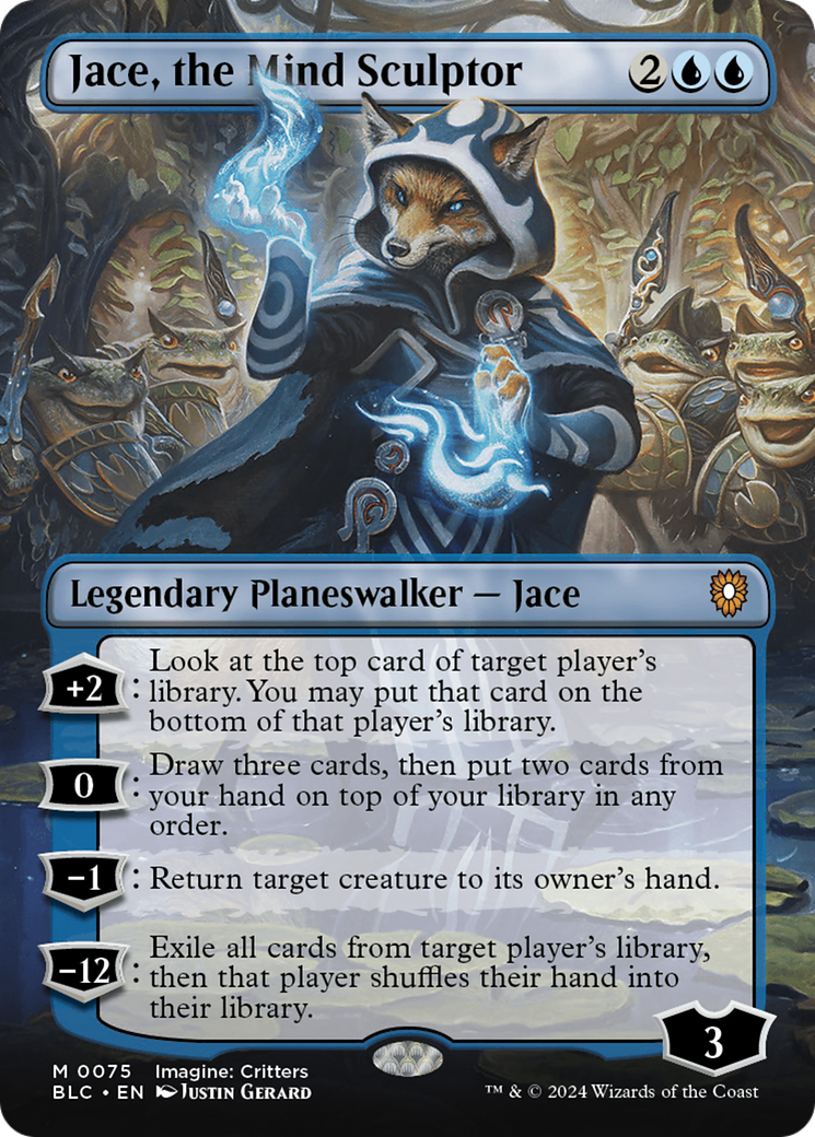 Jace, the Mind Sculptor (Borderless) [Bloomburrow Commander] | Card Citadel