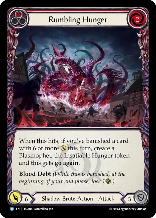 Rumbling Hunger (Red) [IAR014] (Usurp the Shadow Throne) | Card Citadel