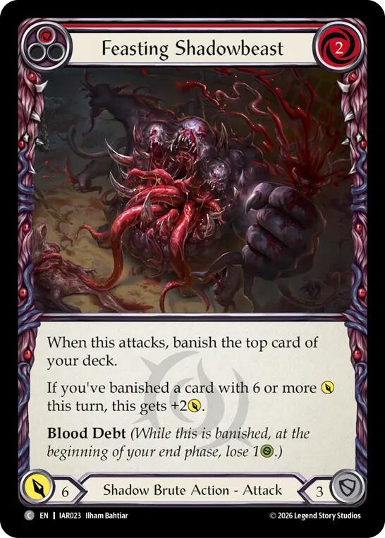 Feasting Shadowbeast (Red) [IAR023] (Usurp the Shadow Throne)  Rainbow Foil | Card Citadel