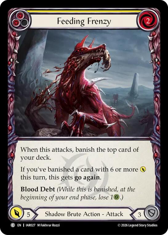 Feeding Frenzy (Yellow) [IAR027] (Usurp the Shadow Throne)  Rainbow Foil | Card Citadel