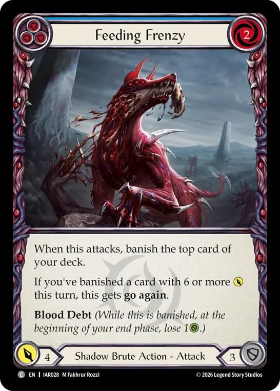 Feeding Frenzy (Blue) [IAR028] (Usurp the Shadow Throne)  Rainbow Foil | Card Citadel