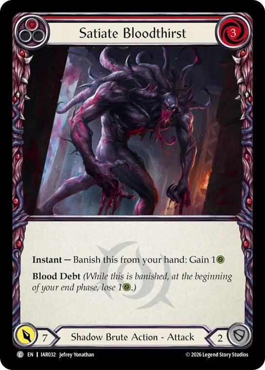 Satiate Bloodthirst (Red) [IAR032] (Usurp the Shadow Throne) | Card Citadel