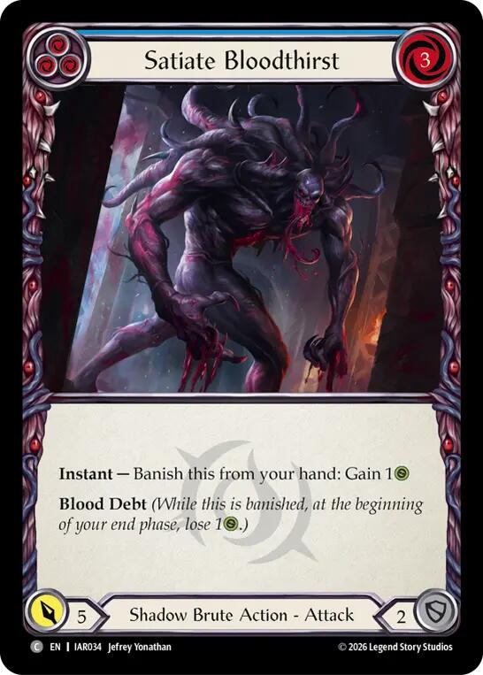Satiate Bloodthirst (Blue) [IAR034] (Usurp the Shadow Throne) | Card Citadel